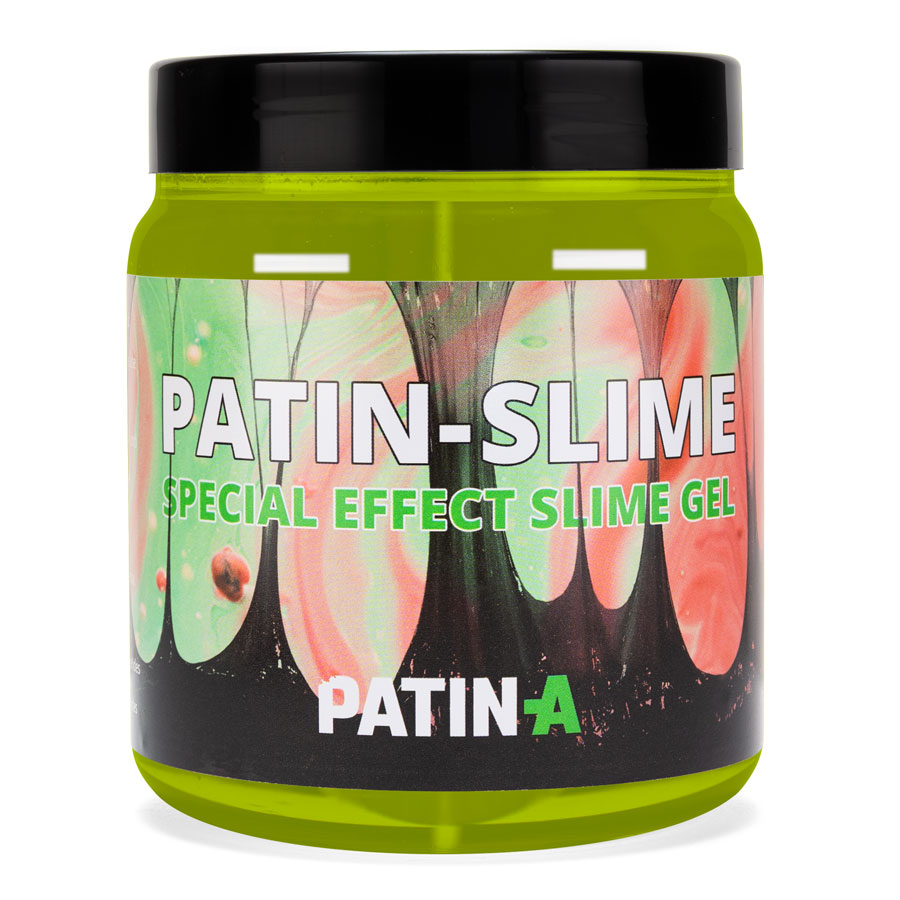 Patin-Slime Giftgrün 500ml ist für alle Bereiche der Ausstattung geeignet. Creature-Designer können Speichelfäden an Alienzähnen genauso leicht herstellen, wie glitschige, verschleimte Monster. 