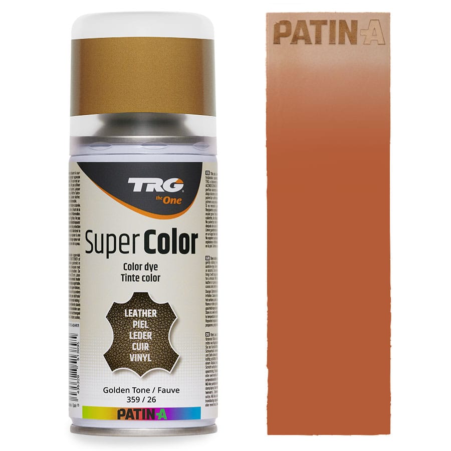 TRG SuperColor 359 Golden Tone TRG SuperColor Lederfarbspray Golden Tone 359 mit Farbmuster