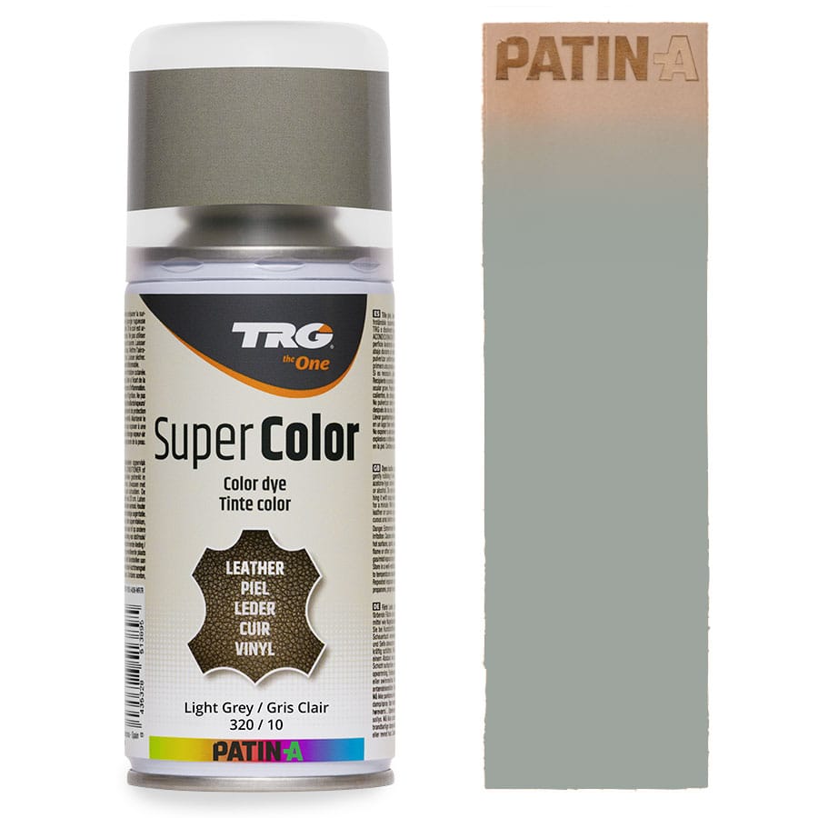 TRG SuperColor 320 Light Grey TRG SuperColor Lederfarbspray Light Grey 320 mit Farbmuster