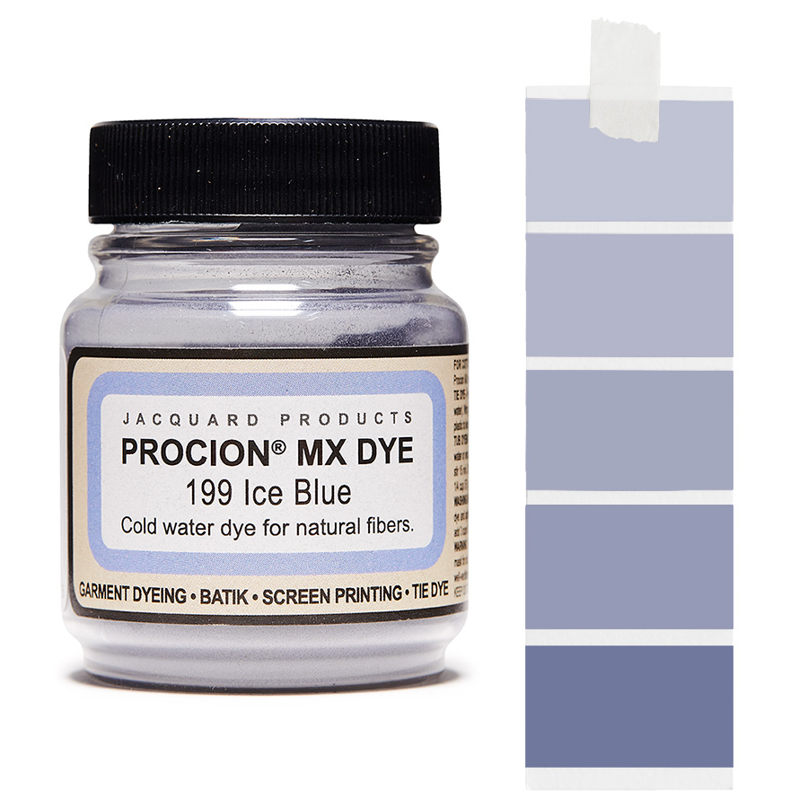 Jacquard Procion MX 199 Ice Blue 18,7 g Dose Jacquard Procion MX 199 Ice Blue 18,7 g mit Farbverlauf, Kaltwasser-Textilfarbe