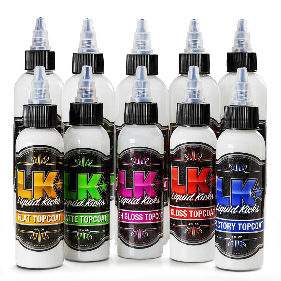 Liquid Kicks Topcoats and Primer Liquid Kicks topcoat set with five finishes in 59 ml and 118 ml