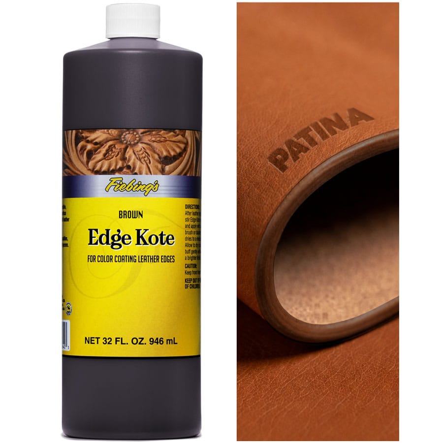 Fiebing's Edge Kote ist ein wasserfester Spezialkantenlack auf Acrylbasis zur Veredelung von Lederkanten & Rückseiten von Leder