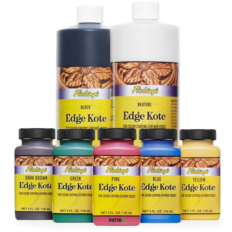 Fiebing's Edge Kote ist ein wasserfester Spezialkantenlack auf Acrylbasis zur Veredelung von Lederkanten & Rückseiten von Leder