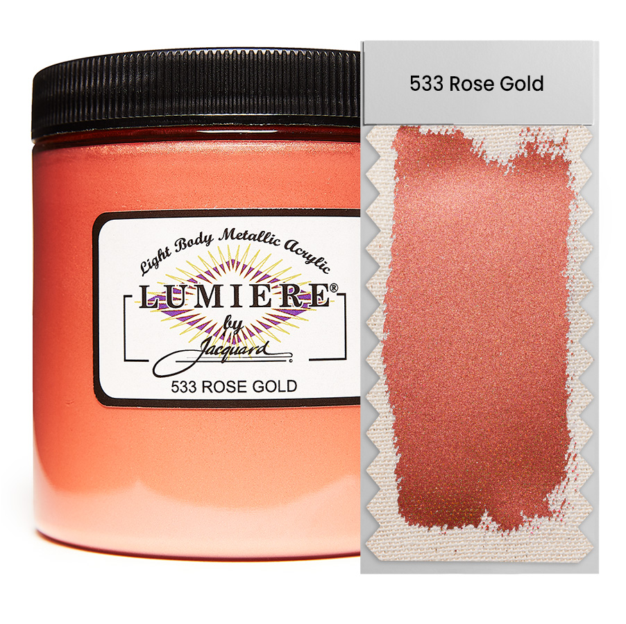 Jacquard Lumiere 533 Rose Gold 236 ml Dose Jacquard Lumiere 533 Rose Gold 236 ml mit Farbaufstrich, Metallic- und Perlglanzfarbe