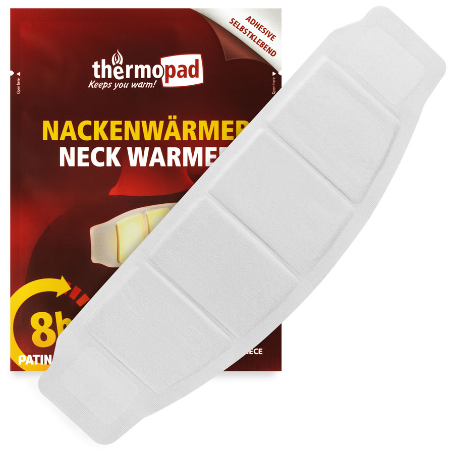 Neck warmer with pad Thermopad neck warmer with packaging