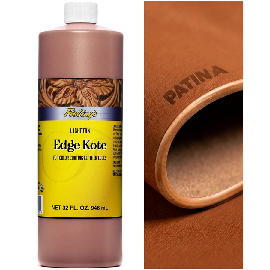 Fiebing's Edge Kote ist ein wasserfester Spezialkantenlack auf Acrylbasis zur Veredelung von Lederkanten & Rückseiten von Leder