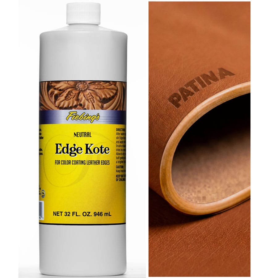 Fiebing's Edge Kote ist ein wasserfester Spezialkantenlack auf Acrylbasis zur Veredelung von Lederkanten & Rückseiten von Leder