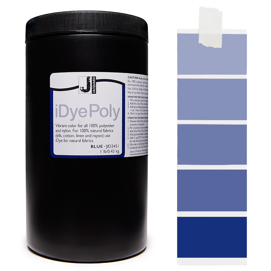 Jacquard iDye Poly 451 Blue 450 g Pot Jacquard iDye Poly 451 Blue 450 g avec dégradé, teinture pour polyester