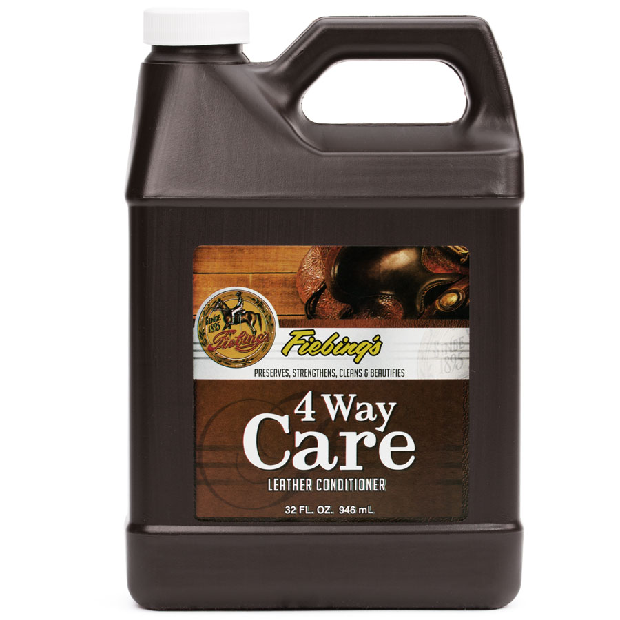 Fiebings 4-fach Lederpflege: reinigt, pflegt, schützt und imprägniert das Leder in nur einem Arbeitsgang