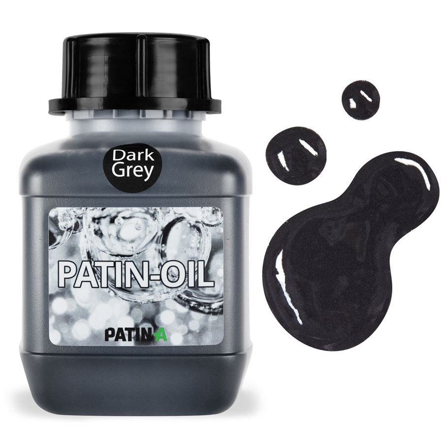 PATIN-OIL Dunkelgrau ist das ideale Patiniermittel für Schuh- & Textilpatinierung, Öl-Patinierung, Schuhpatinierung, Textilpatinierung, Kostümpatinierung, Kostümpatina, Textilpatina, PATIN-OIL, feuchte Patina, Schmutzränder