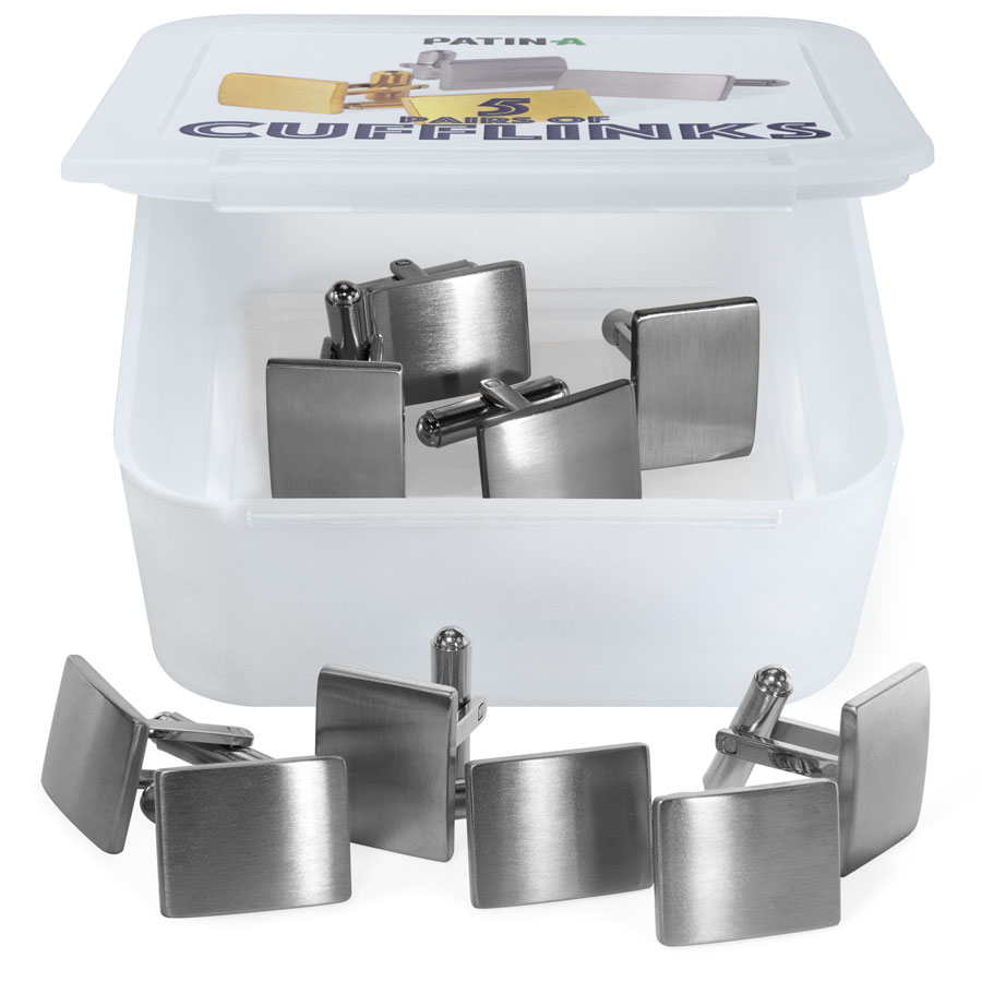 Manschettenknöpfe Set Silber Unsere massiven Manschettenknöpfe sind von klassischer Schönheit - poliertes, gebürstetes Metall in gold- und silberfarben.