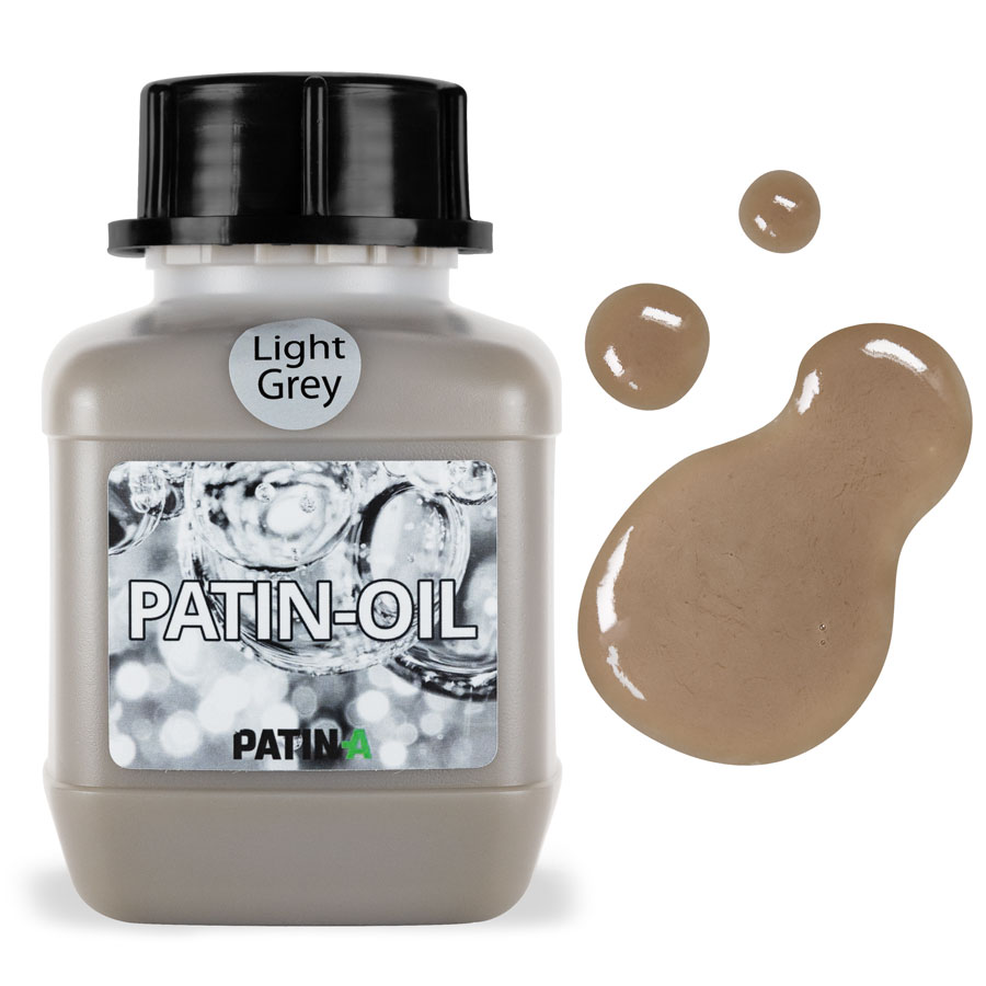 PATIN-OIL Hellgrau ist das ideale Patiniermittel für Schuh- & Textilpatinierung, Öl-Patinierung, Schuhpatinierung, Textilpatinierung, Kostümpatinierung, Kostümpatina, Textilpatina, PATIN-OIL, feuchte Patina, Schmutzränder