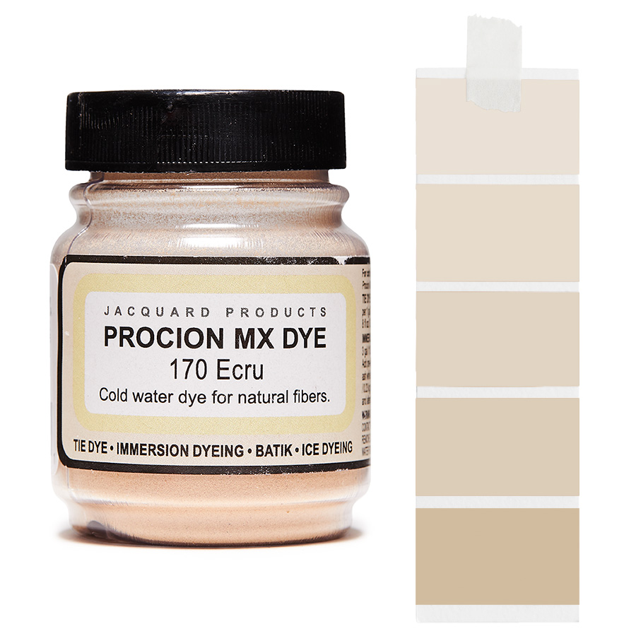 Jacquard Procion MX 170 Ecru 18,7 g Dose Jacquard Procion MX 170 Ecru 18,7 g mit Farbverlauf, Kaltwasser-Textilfarbe