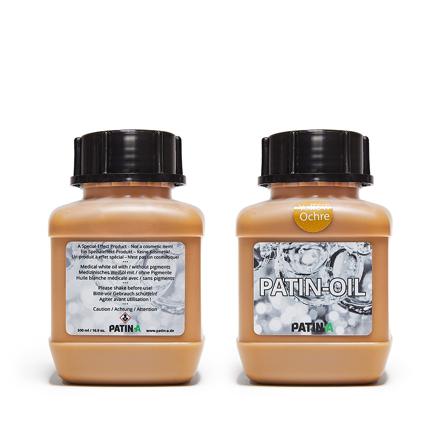PATIN-OIL Yellow Ochre 500 ml PATIN-OIL Yellow Ochre 500 ml, zwei Dosen von vorne und hinten