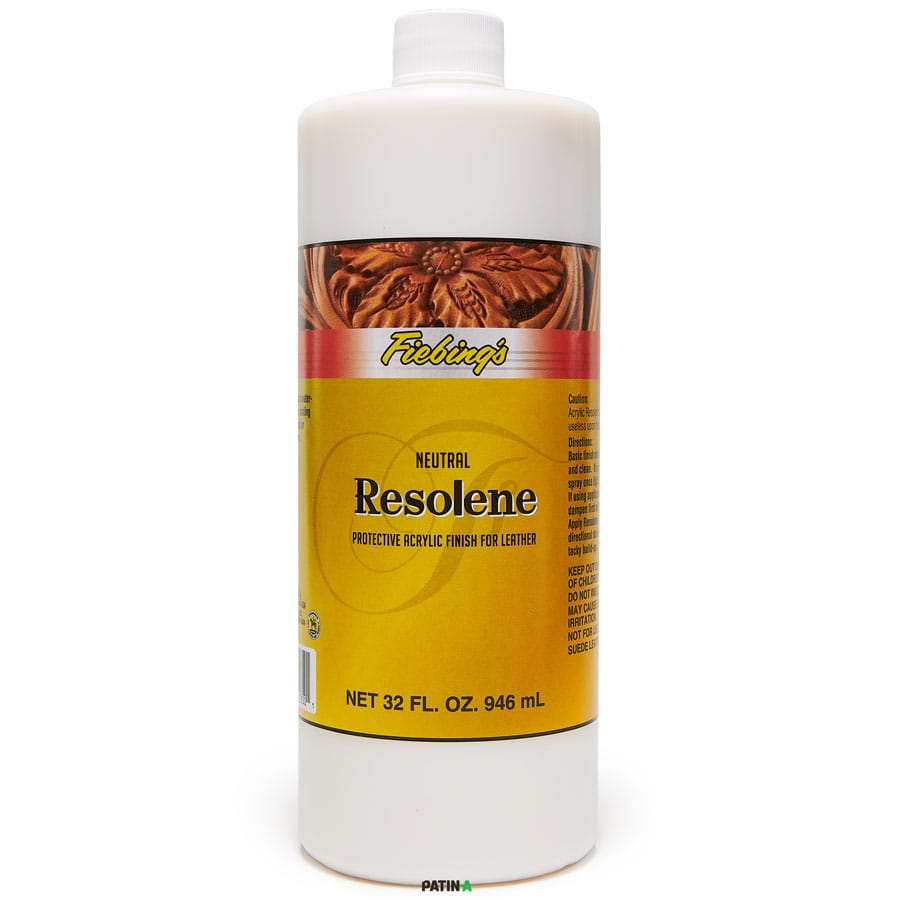 Fiebing's Acrylic Resolene ist Das beste Leder-Finish zum Versiegeln der Oberfläche von gefärbtem, gealtertem (patiniertem) oder poliertem Leder.