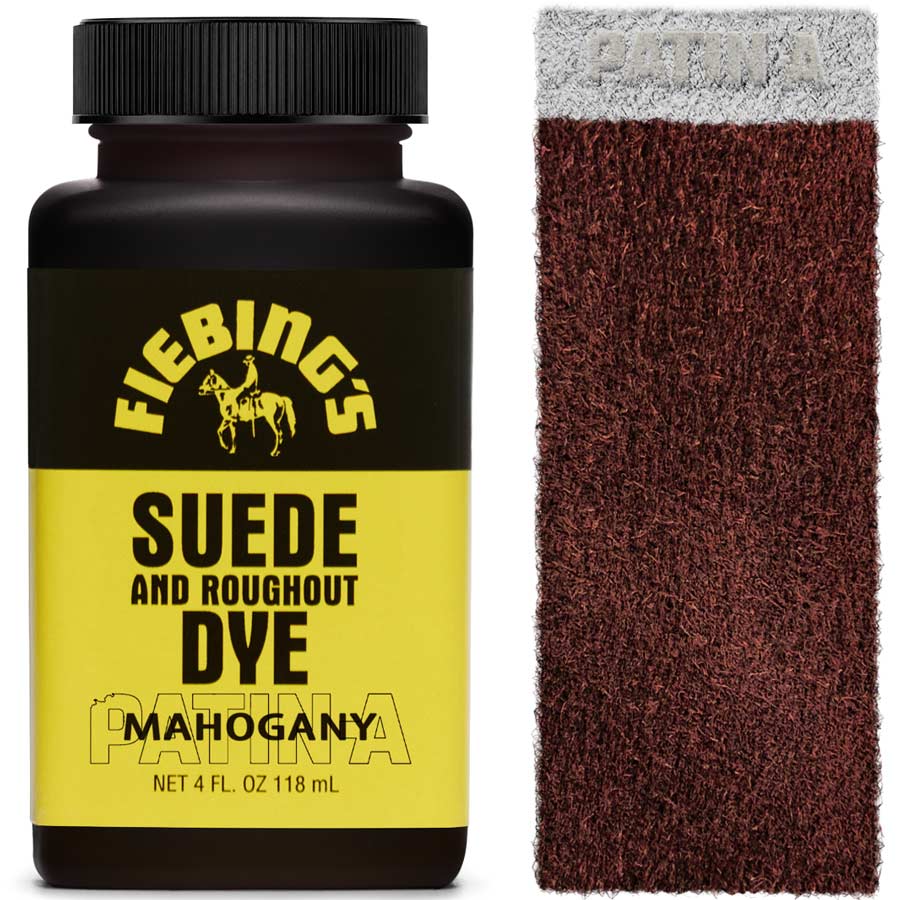 Fiebing's Suede & Rough-Out Dye, tief eindringende Lederfarbe für Wildleder und Rough-Out-Leder, erhältlich in 19 Farben.