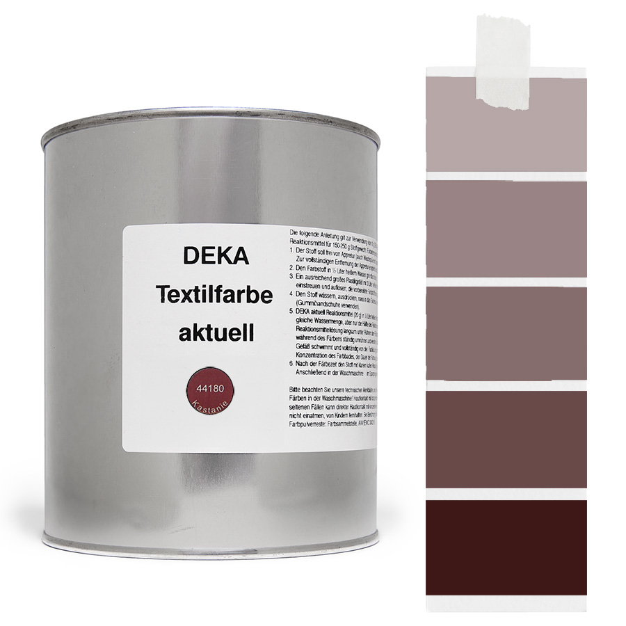 DEKA aktuell Kastanie 500 g Dose DEKA aktuell Textilfarbe Kastanie 500 g mit Farbverlauf