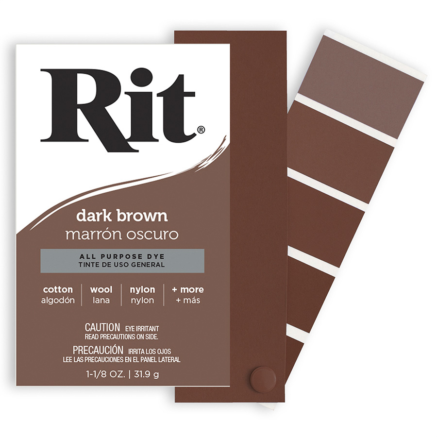 Rit All-Purpose Dye Dark Brown Schachtel Rit All-Purpose Dye Pulver Dark Brown 31,9 g mit Farbverlauf
