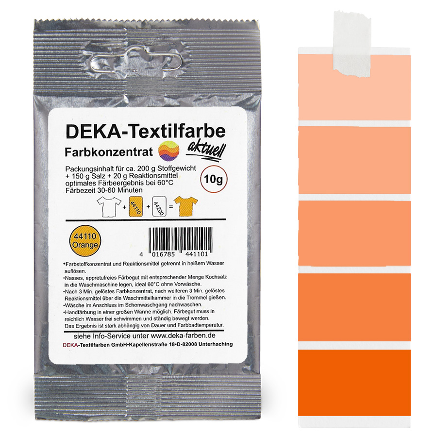 DEKA aktuell Orange 10 g Beutel DEKA aktuell Textilfarbe Orange 10 g mit Farbverlauf