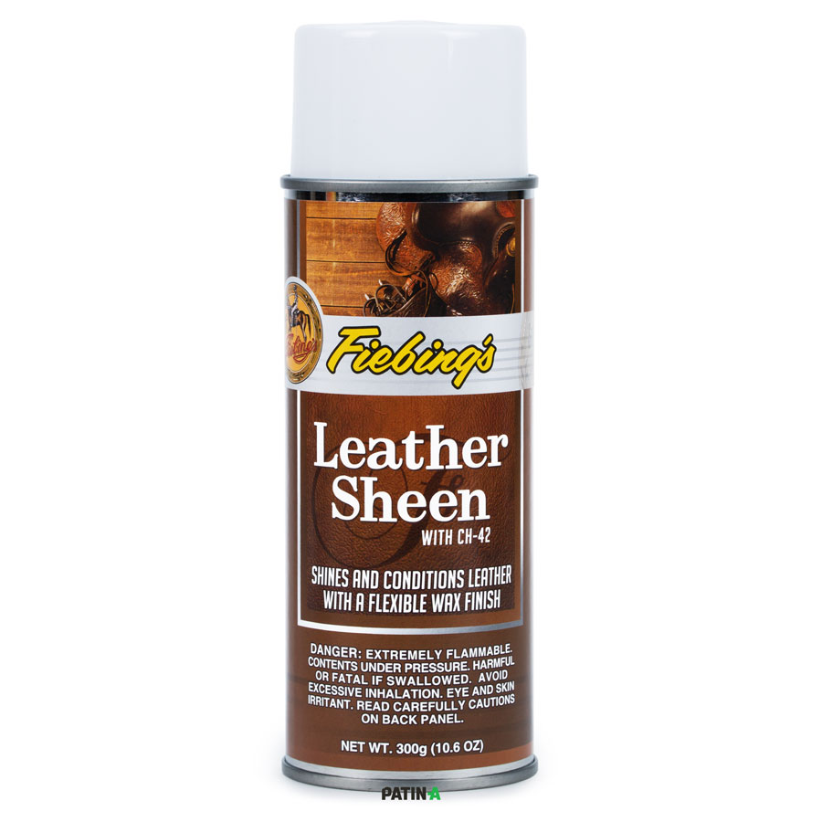 Fiebing’s Leather Sheen gives leather a beautiful sheen, protects it with its wax finish, and makes it water-repellent.