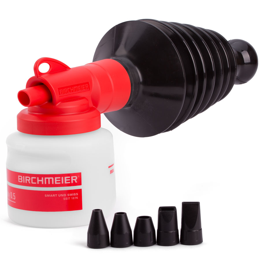Bobby powder duster Birchmeier Bobby powder duster with bellows and nozzles