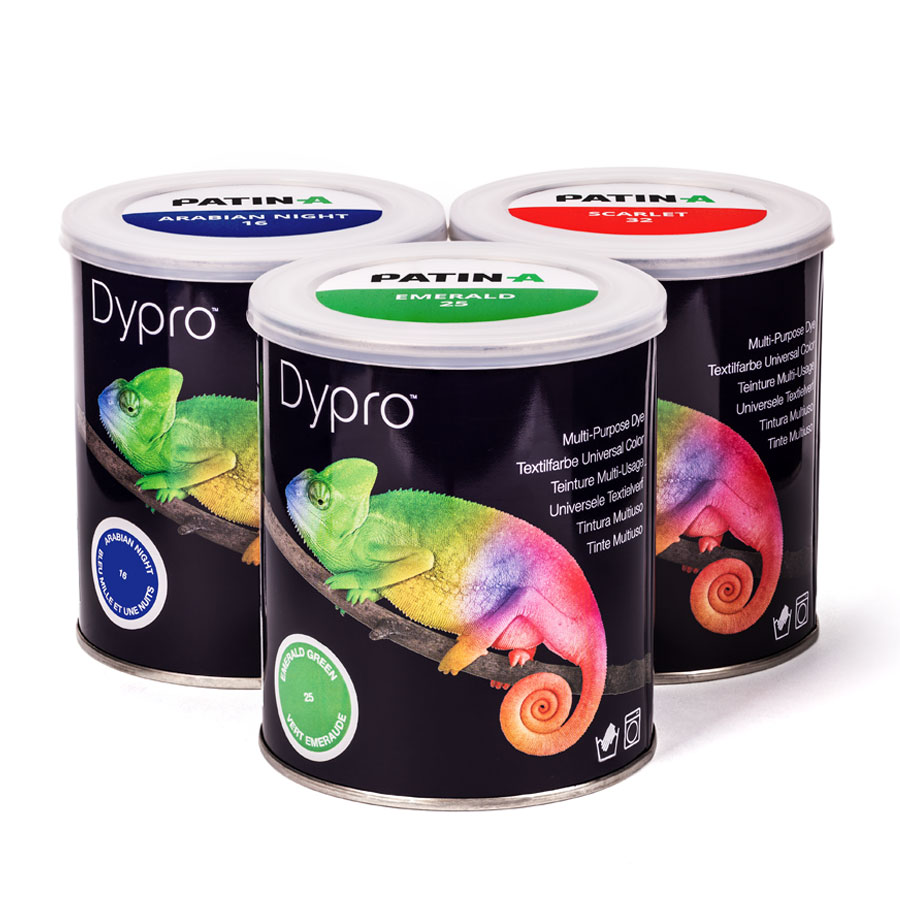 Dypro Textilfarbe 500 g Drei Dosen Dypro Universal-Color 500 g Profi