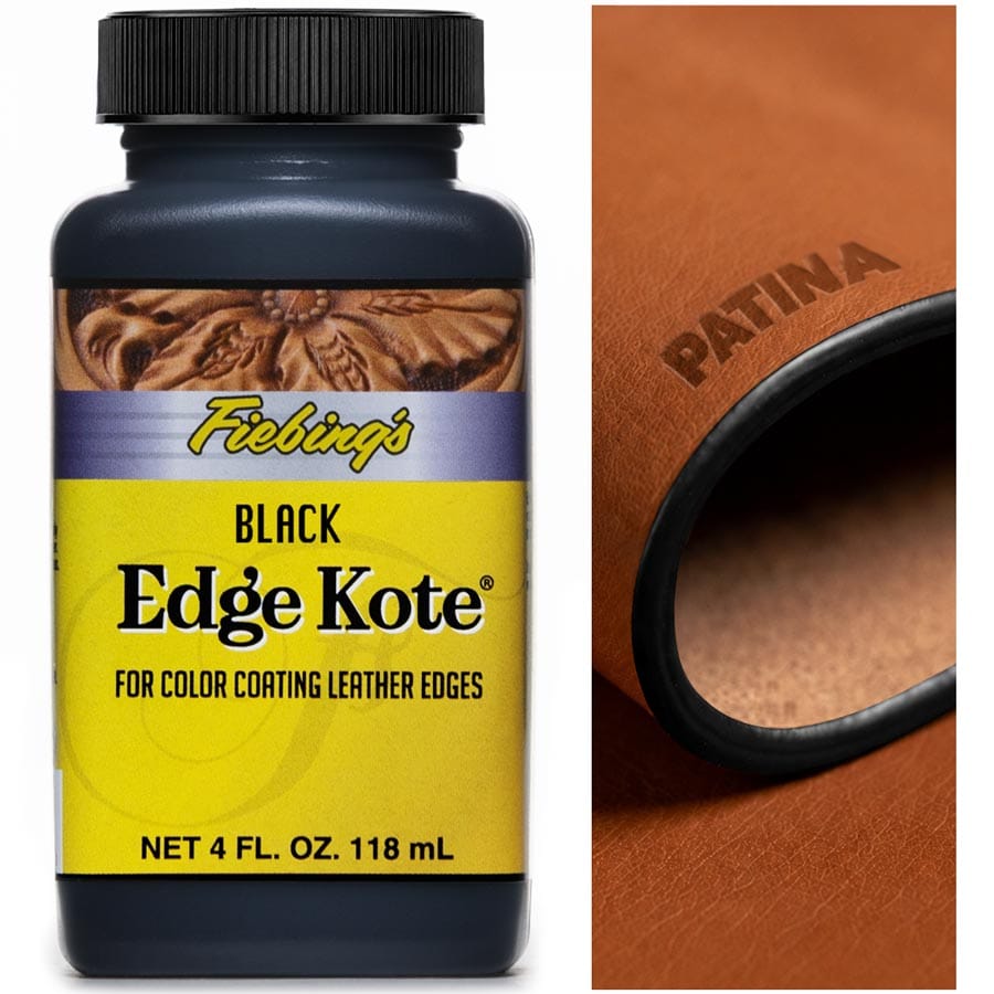Fiebing's Edge Kote ist ein wasserfester Spezialkantenlack auf Acrylbasis zur Veredelung von Lederkanten & Rückseiten von Leder