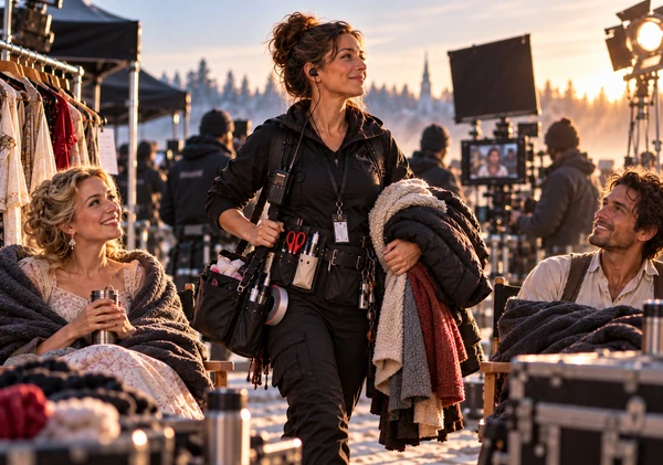 Garderobiere am Filmset